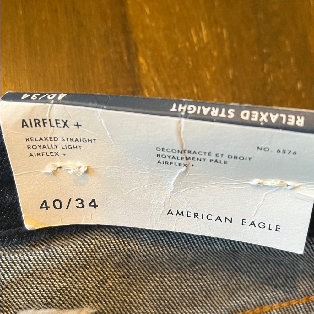 American Eagle Airflex+ Relaxed Straight Jeans 40x34 - Picture 2 of 5